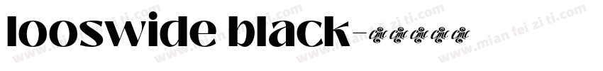 looswide black字体转换